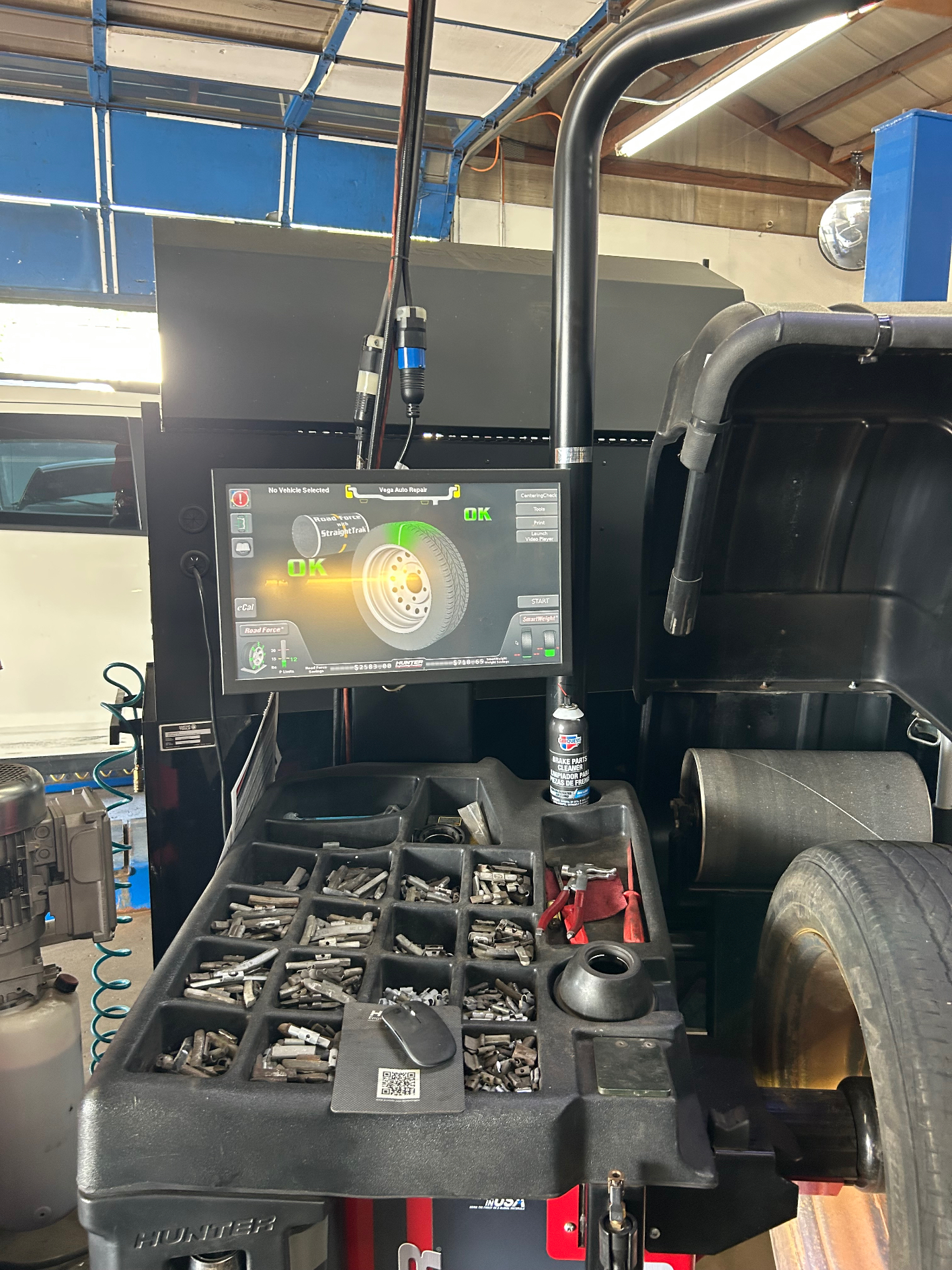 Road Force balancer showing OK results